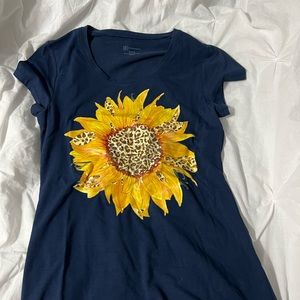 Sunflower cheetah print t shirt